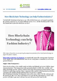How Blockchain Technology can help Fashion Industry?