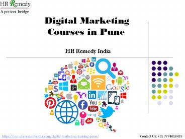 Best Digital Marketing Training in Pune, No.1 Digital Marketing Training in Pune, Certified Digital Marketing Course, Digital Marketing Course | HR Remedy India