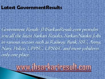 Latest GovernmentResults (10)
