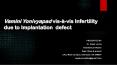 Ayurveda Concept for Female Infertility due Implantation failure PowerPoint PPT Presentation