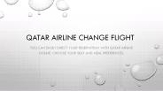 Qatar Airline Change Flight