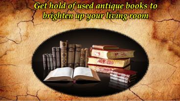 used antique books