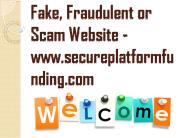 FRAUD ALERT - Beware of the Fake Site