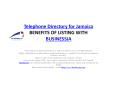 BusinessJA is a Business Internet Directory. We offer Telephone Directory for Jamaica.