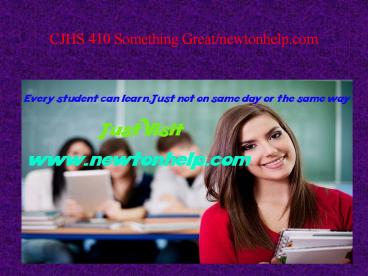 CJHS 410 Something Great /newtonhelp.com