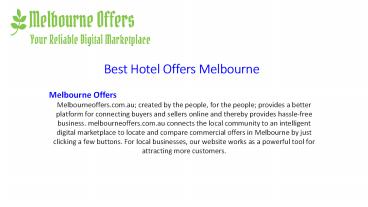 Melbourne Offers website provides Best Hotel Offers (1)