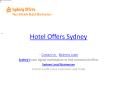 Sydneyoffers website makes easy to find commercial offers in hotels at sydney (1) PowerPoint PPT Presentation