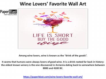 Wine Lovers’ Favorite Wall Art