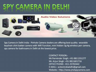 Spy Camera in Delhi