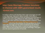 Inter Caste Marriage Problem Solutions in Chennai