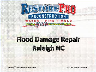 Flood Damage Repair Raleigh North Carolina