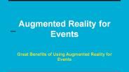 Augmented Reality in Events
