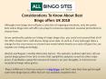Considerations To Know About Best Bingo offers UK 2018