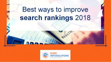 Best Ways to Improve Search Rankings 2018