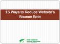 15 Ways to Reduce Website’s Bounce Rate PowerPoint PPT Presentation