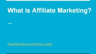 Affiliate Marketing