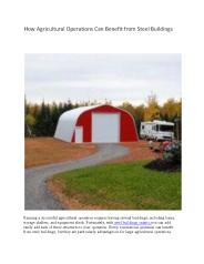 How Agricultural Operations Can Benefit from Steel Buildings