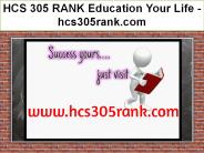 HCS 305 RANK Education Your Life / hcs305rank.com