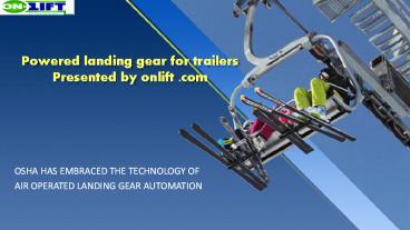 Powered landing gear for trailers with 5th wheel