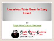 Luxurious Party Buses in Long Island