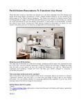 Perth Kitchen Renovations To Transform Your Home PowerPoint PPT Presentation