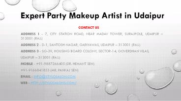 Expert Party Makeup Artist in Udaipur