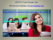 OPS 571 Your Dreams Our Mission/newtonhelp.com