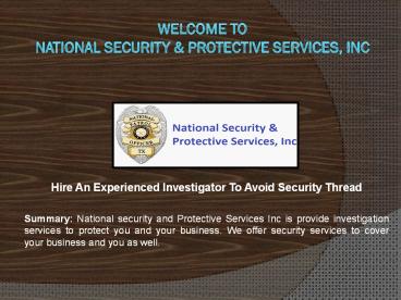 Private investigator, Investigation services in Texas