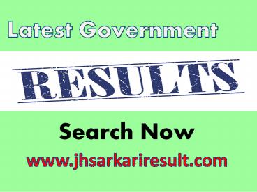 Latest Government Results (39)