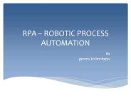 RPA Robotics Process Automation