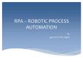 RPA Robotic Process Automation PowerPoint PPT Presentation