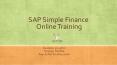 SAP S4 HANA Finance PPT | SAP Simple Finance Online Training USA