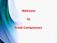 Screw air Compressor - Frank Compressors