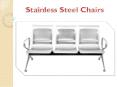 Stainless Steel 3 Seater Waiting Chair PowerPoint PPT Presentation