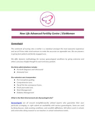 New Life Advanced Fertility Centre | ElaWoman