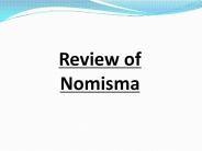 Review of Nomisma
