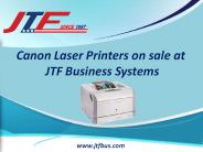 Canon Laser Printers on Sale at JTF Business Systems