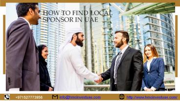 How to find Local sponsor in UAE