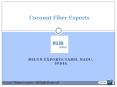Coconut Fiber Exports PowerPoint PPT Presentation
