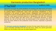Garments production Bangladesh