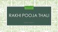 Rakhi Pooja Thali PowerPoint PPT Presentation