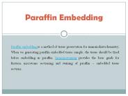 Five Major Steps of Paraffin Embedding | Immunostaining