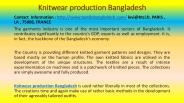 Knitwear production Bangladesh