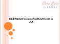 Looking for Women’s Online Clothing Stores in USA