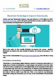 Blockchain Technology to Improve Data Security