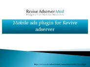 What are the mobile advertising plugins for reviveadserver?
