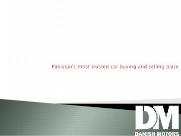 Swift for Sale in Karachi | Swift Car Price  | DanishMotors