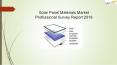 Solar Panel Materials Market Professional Survey Report 2018 PowerPoint PPT Presentation