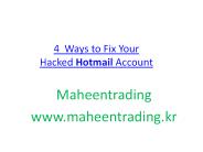How to Fix Your Hacked Hotmail Account
