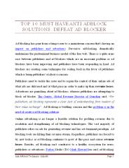 Top Best Ad Blocking Solution to Bypass Adblock